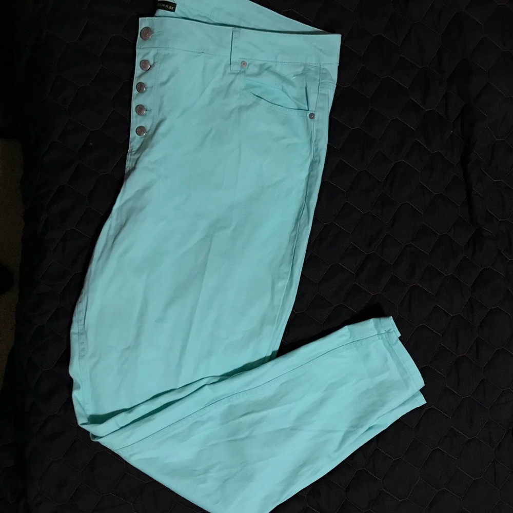Mint blue jeggings